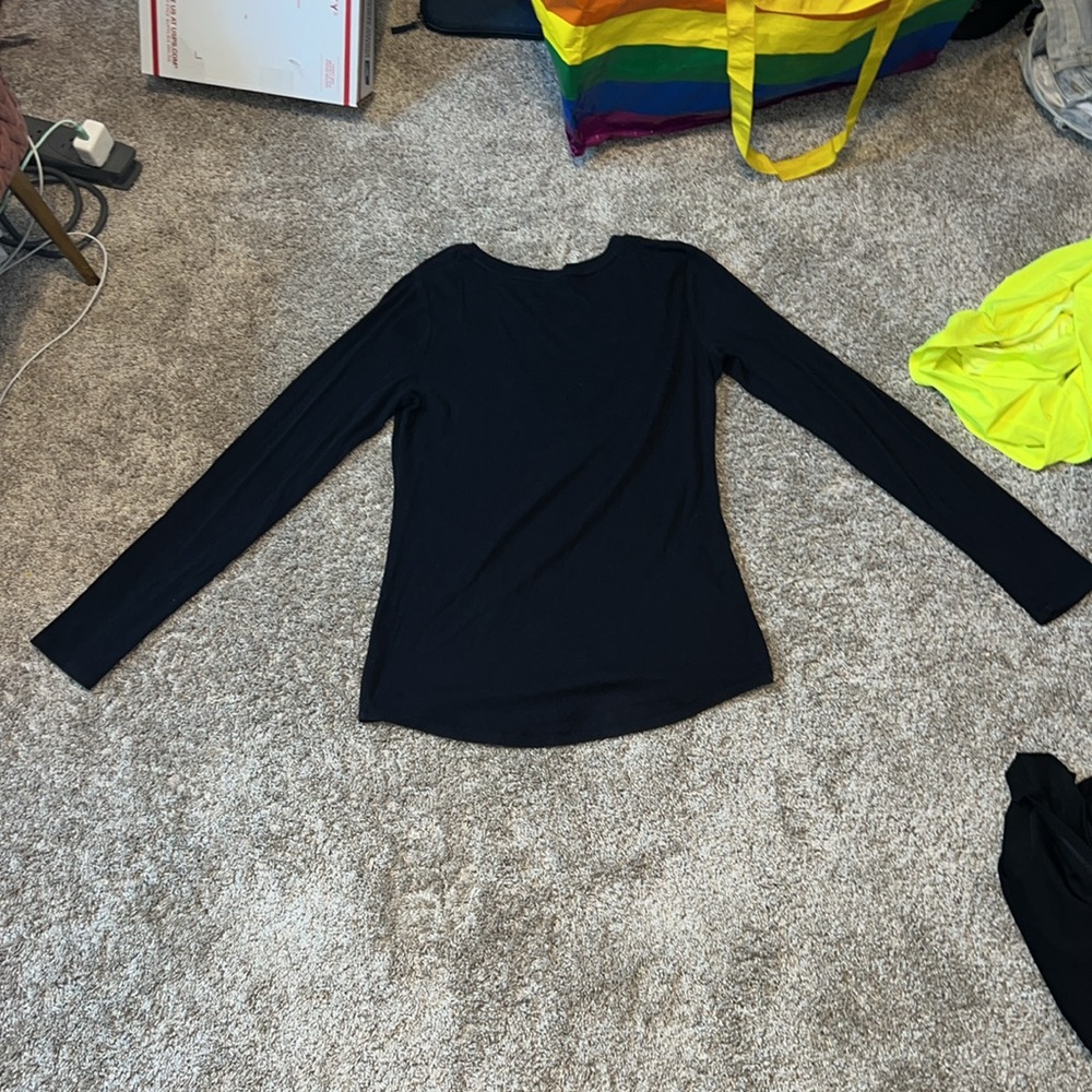 Bcg Basic Black Long Sleeve Tee Size Medium - image 2